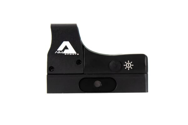 AIM Sports 1x27 Compact Red Dot Sight with Push Button Activation (Black)