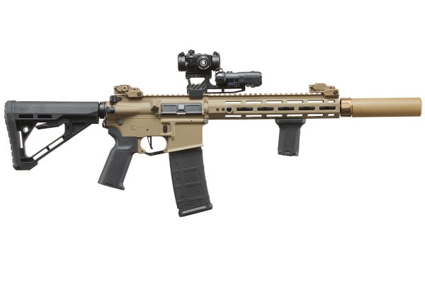 Lancer Tactical Gen 3 Hellion M-LOK 10" Airsoft M4 AEG Field Ready Combo V3 (Tan)