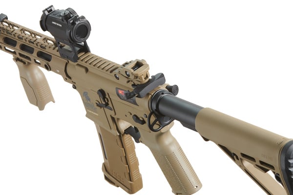 Lancer Tactical Gen 3 M-LOK 10" Airsoft M4 AEG with ETU Field Ready Combo (Tan)