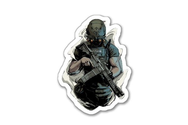 AIRSOFT GI ORIGINAL BOAZ VINYL STICKER