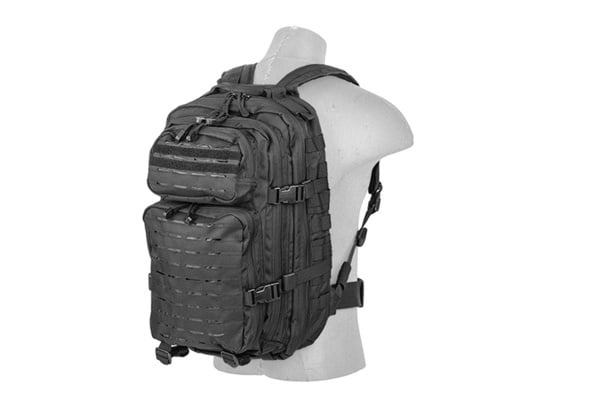 Lancer Tactical Backpack w/ Laser Cut Webbing ( Black )