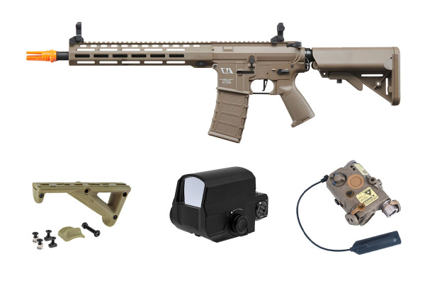 Classic Army Skirmish ECS ML12 M4 M-LOK Carbine AEG Airsoft Rifle Field Ready Combo V1 (Dark Earth)