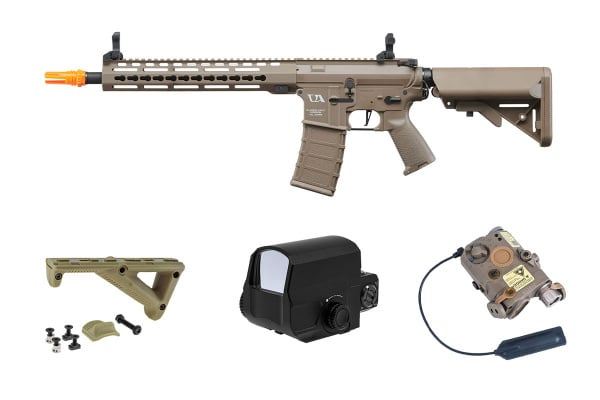 Classic Army Skirmish ECS KM12 M4 Carbine AEG Airsoft Rifle Field Ready Combo V1 (Dark Earth)