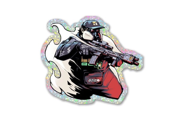 AIRSOFT GI ORIGINAL CISCO VINYL STICKER ( LIMITED EDITION GLITTER / ONLY 150 AVAILABLE )