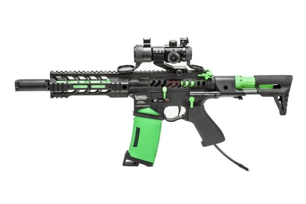 Lancer Tactical HPA Custom M4 Airsoft Rifle ( Black / Green )