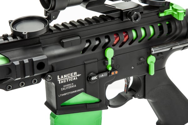 Lancer Tactical HPA Custom M4 Airsoft Rifle ( Black / Green )