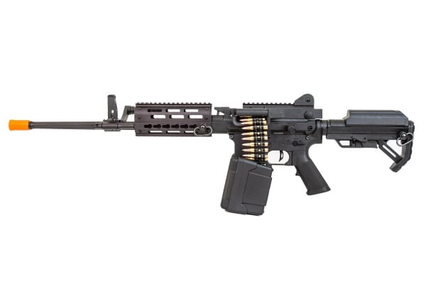 JG Golden Eagle MCR Light Machine Gun AEG LMG w/ Long Barrel ( Black )