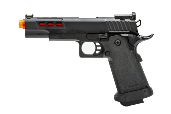 Golden Eagle 3342 OTS .45 Hi-Capa Gas Blowback Pistol w/ Ported Slide ( Black / Red )