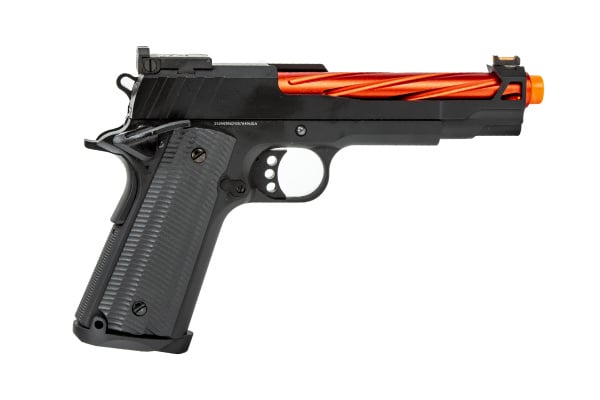 Golden Eagle 3363 1911 Gas Blowback Pistol w/ Open Slide ( Black / Red )