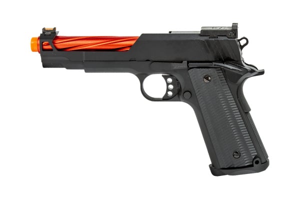 Golden Eagle 3363 1911 Gas Blowback Pistol w/ Open Slide ( Black / Red )