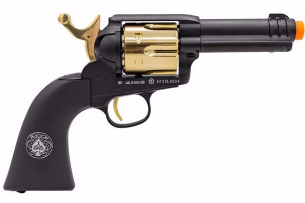 Elite Force Legends Gambler High Stakes Limited Edition CO2 Powered Airsoft Single Action Revolver (Black/Gold)