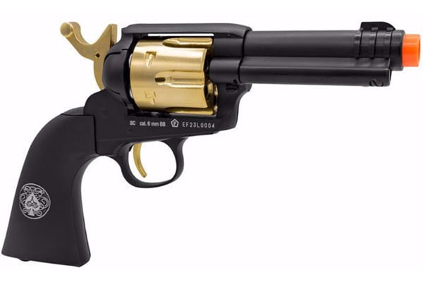 Elite Force Legends Gambler High Stakes Limited Edition CO2 Powered Airsoft Single Action Revolver (Black/Gold)