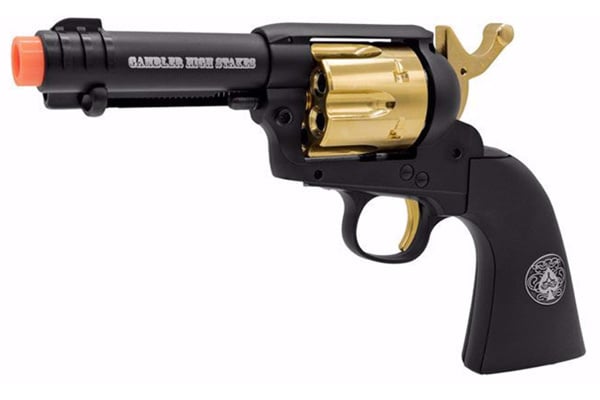 Elite Force Legends Gambler High Stakes Limited Edition CO2 Powered Airsoft Single Action Revolver (Black/Gold)