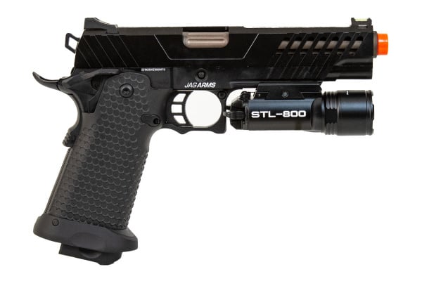 JAG Arms 5.1 GMX 2B Gas Blow Back Airsoft Pistol Flashlight Package ( Black )