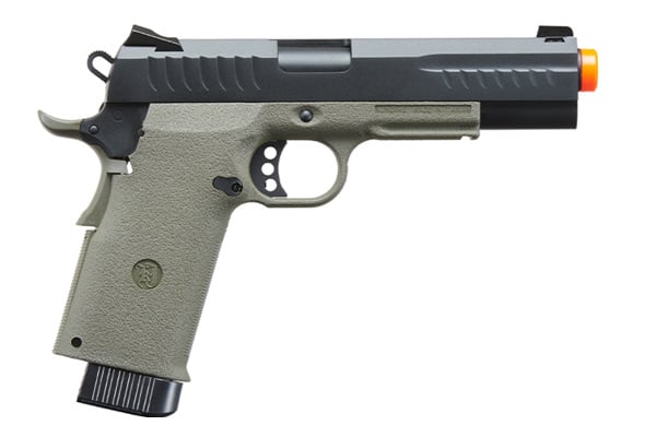 KJW Metal Slide KP-08 1911 CO2 Gas Blow Back Pistol (OD Green)