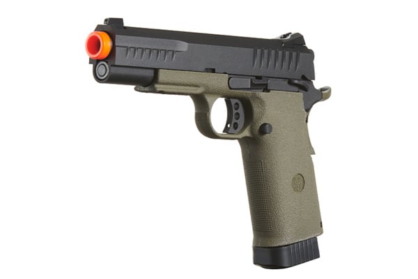 KJW Metal Slide KP-08 1911 CO2 Gas Blow Back Pistol (OD Green)