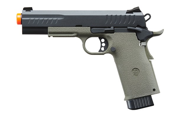 KJW Metal Slide KP-08 1911 CO2 Gas Blow Back Pistol (OD Green)