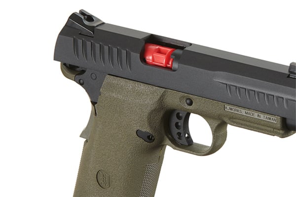 KJW Metal Slide KP-08 1911 CO2 Gas Blow Back Pistol (OD Green)