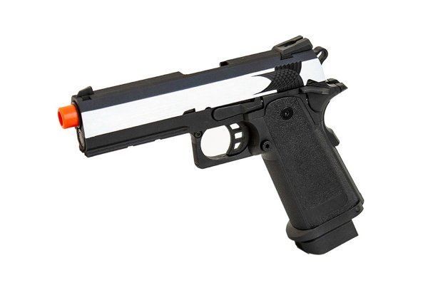 Plate Rack Challenge Package #8 ft. KLI Dual Power Hi-Capa 4.3 Gas Blowback Airsoft Pistol ( Two Tone )