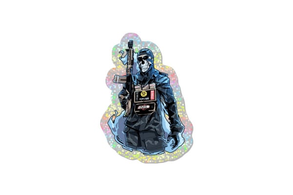 AIRSOFT GI ORIGINAL KEVIN VINYL STICKER (LIMITED EDITION GLITTER/ONLY 150 AVAILABLE)