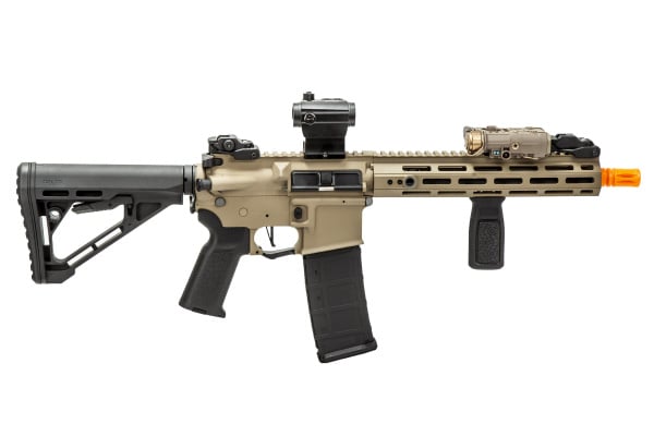 Lancer Tactical Gen 3 Hellion M-LOK 10" Airsoft M4 AEG with Delta Stock Field Ready Combo (Tan)