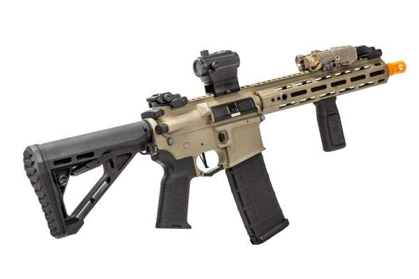 Lancer Tactical Gen 3 Hellion M-LOK 10" Airsoft M4 AEG with Delta Stock Field Ready Combo (Tan)