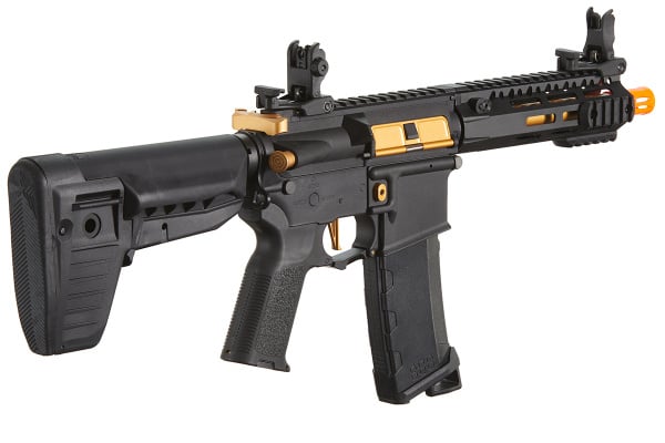 Lancer Tactical Gen 3 Hellion 7" LT-32BAG7 Gen 3 BCM MCMR M-LOK Airsoft AEG Rifle (Black/Gold)