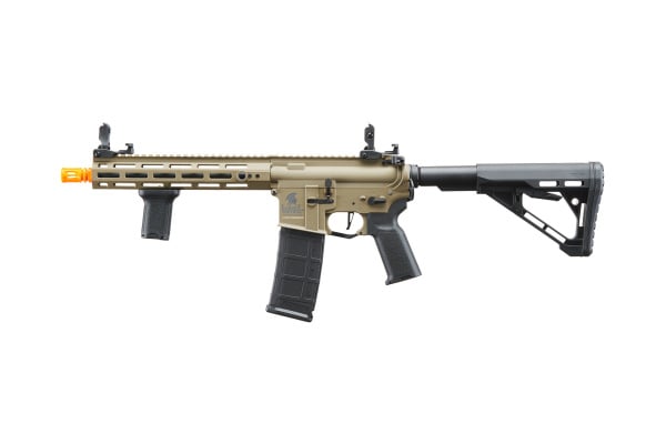 Lancer Tactical Gen 3 Hellion M-LOK 10" Airsoft M4 AEG with Delta Stock (Tan)