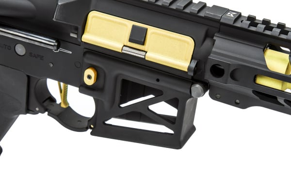 Lancer Tactical Enforcer BATTLE HAWK 4" PDW Skeleton AEG Airsoft Rifle  ( Black / Gold )