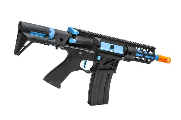 Lancer Tactical Enforcer BATTLE HAWK 4" PDW Skeleton AEG Airsoft Rifle  ( Black / Blue )