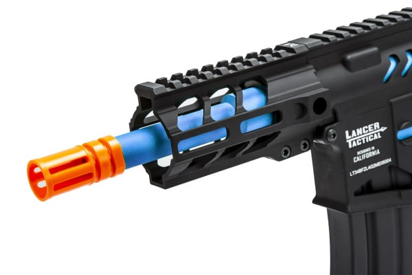 Lancer Tactical Enforcer BATTLE HAWK 4" PDW Skeleton AEG Airsoft Rifle  ( Black / Blue )