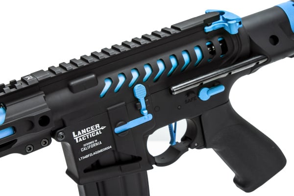 Lancer Tactical Enforcer BATTLE HAWK 4" PDW Skeleton AEG Airsoft Rifle  ( Black / Blue )