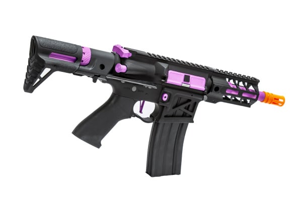 Lancer Tactical Enforcer BATTLE HAWK 4" PDW Skeleton AEG Airsoft Rifle  ( Black / Purple )