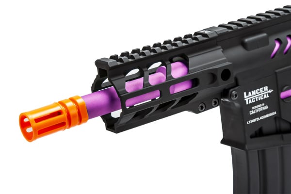 Lancer Tactical Enforcer BATTLE HAWK 4" PDW Skeleton AEG Airsoft Rifle  ( Black / Purple )