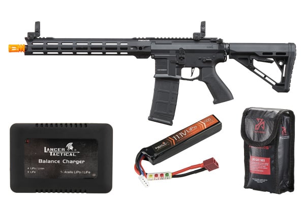 Lancer Tactical Gen 4 Predator 13" Carbine AEG Battery & Charger Combo