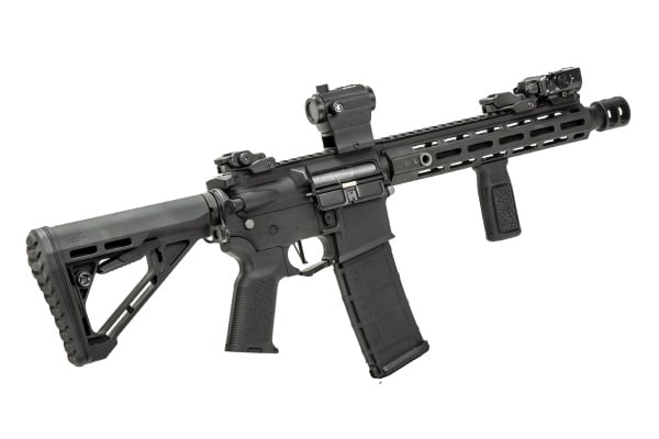 Lancer Tactical Gen 3 Hellion M-LOK 10" Airsoft M4 AEG with Delta Stock Field Ready Combo V2 (Black)