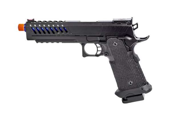 Lancer Tactical Knightshade Hi-Capa Gas Blowback Airsoft Pistol (Black / Blue)