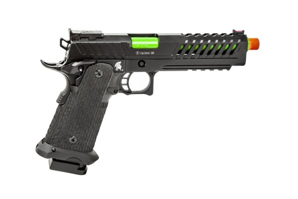 Lancer Tactical Knightshade Hi-Capa Gas Blowback Airsoft Pistol (Black / Green)