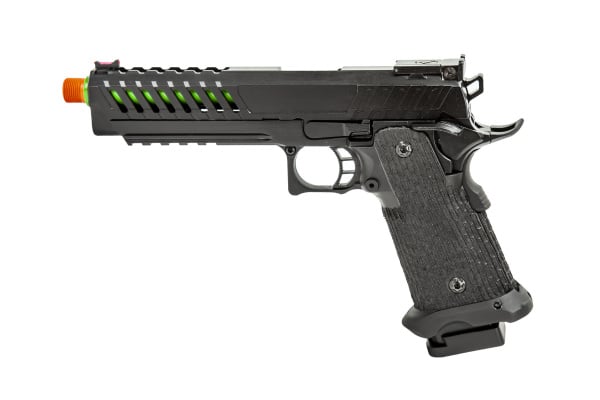 Lancer Tactical Knightshade Hi-Capa Gas Blowback Airsoft Pistol (Black / Green)