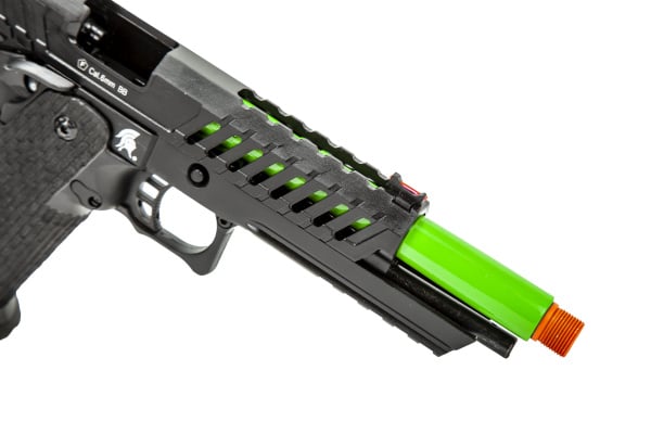 Lancer Tactical Knightshade Hi-Capa Gas Blowback Airsoft Pistol (Black / Green)