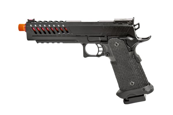 Lancer Tactical Knightshade Hi-Capa Gas Blowback Airsoft Pistol (Black / Red)