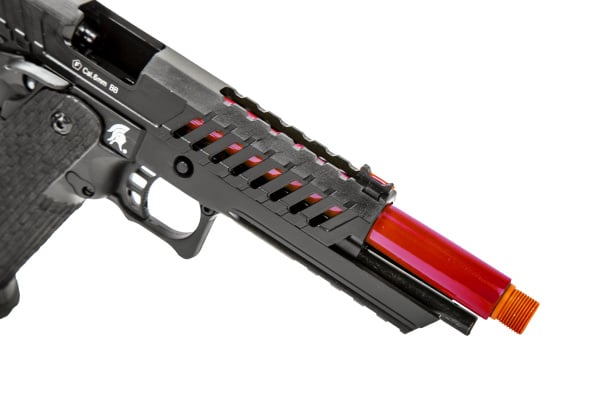 Lancer Tactical Knightshade Hi-Capa Gas Blowback Airsoft Pistol (Black / Red)