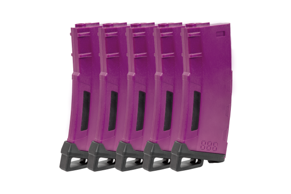 Lancer Tactical 140 Round High Speed Mid-Cap Magazine Pack of 5 ( Purple )