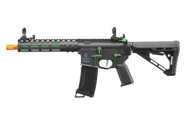 Lancer Tactical Gen 3 Archon 9" M-LOK M4 Airsoft Rifle w/ Delta Stock (Black & Green)