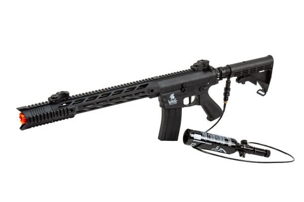 Lancer Tactical External Line Legion HPA M4 Airsoft Rifle High Velocity ( Black )