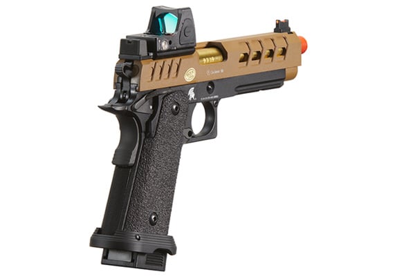 Lancer Tactical Heracles Hi-Capa Gas Blowback Airsoft Pistol w/ Optic (Tan/Black)