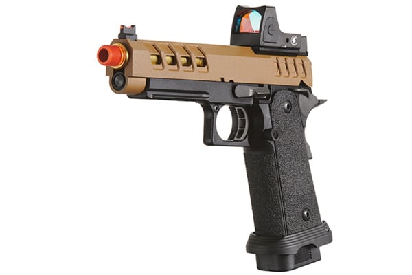 Lancer Tactical Heracles Hi-Capa Gas Blowback Airsoft Pistol w/ Optic (Tan/Black)