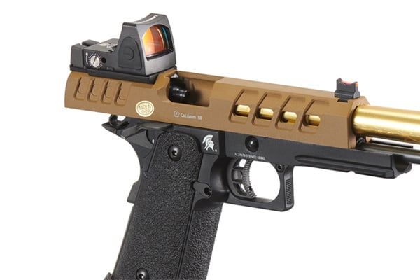 Lancer Tactical Heracles Hi-Capa Gas Blowback Airsoft Pistol w/ Optic (Tan/Black)