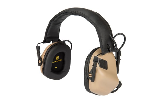 OPSMEN Tactical Earmor M31 Electronic Headphones w/ AUX Input ( Tan )