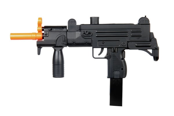 Double Eagle UZI Spring Airsoft SMG w/ MK5 Extension ( Black )